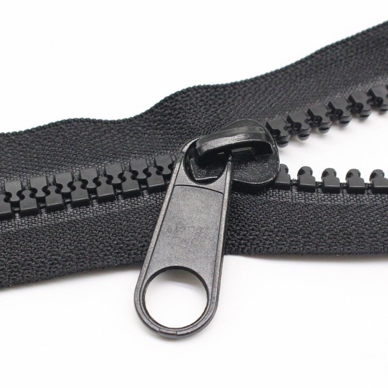 YaHoGa #10 Large Plastic Zipper by The Yard Bulk Black 10 Yards with 10pcs Long Sliders for DIY Sewing Tailor Crafts Canvas Bags Tents (10 Yards) - Image 4